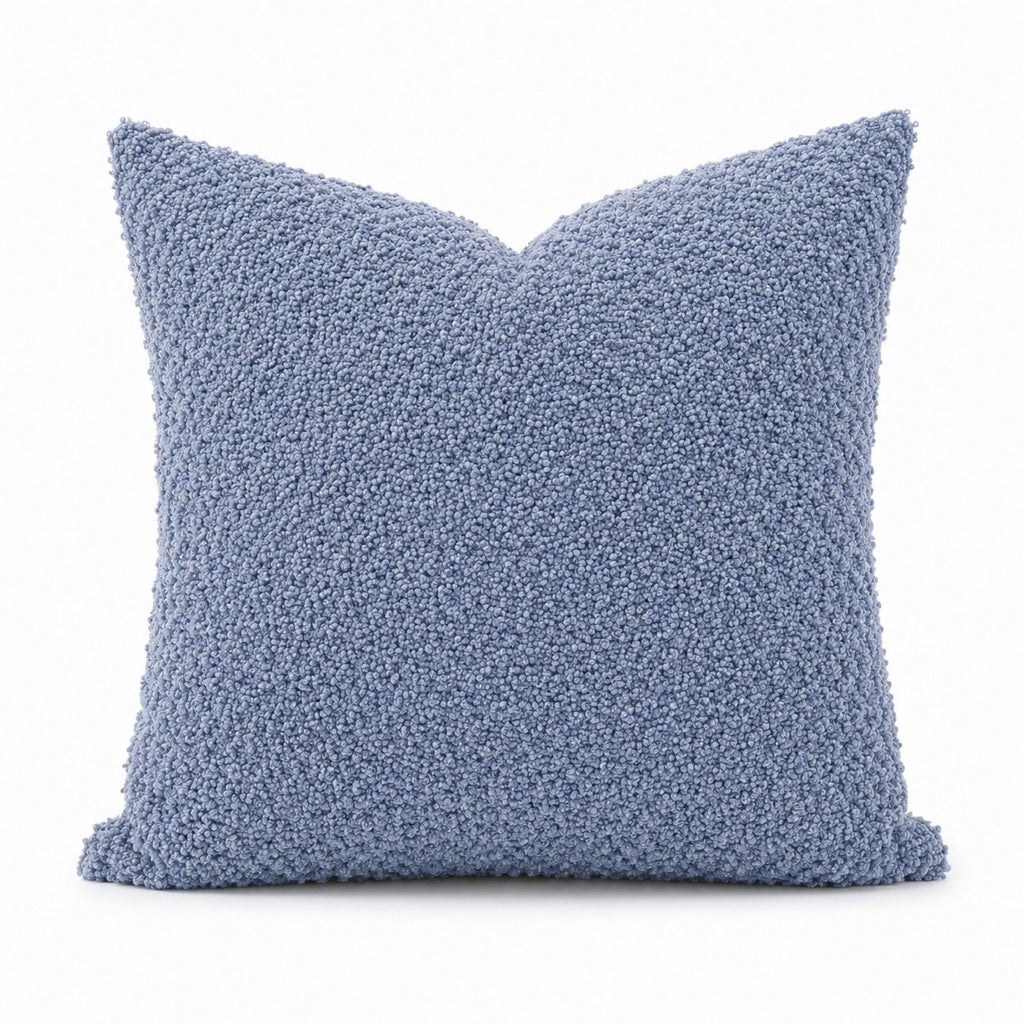 Fodera Cuscino Premium Bouclé – Azzurro Polvere
