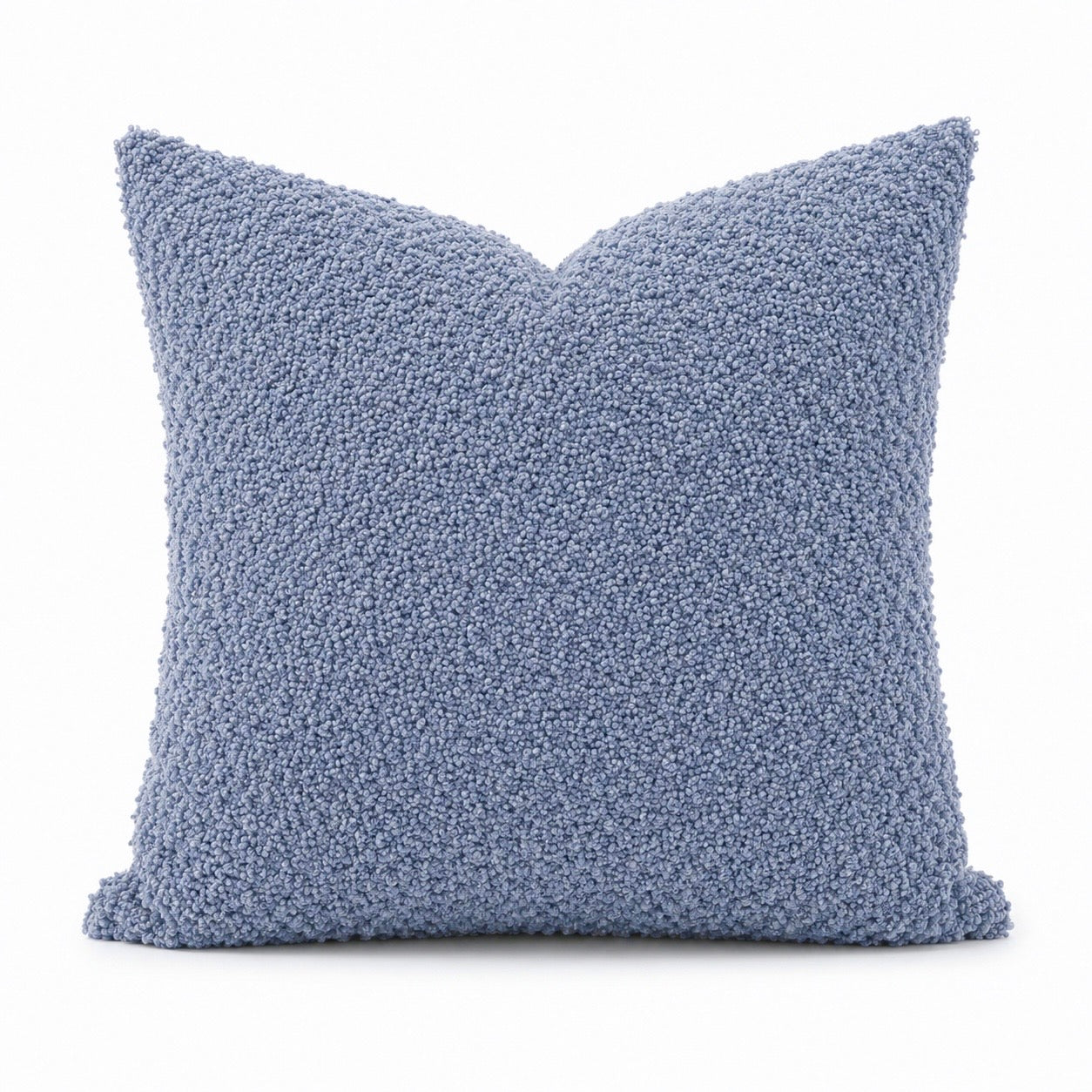 Fodera Cuscino Premium Bouclé – Azzurro Polvere