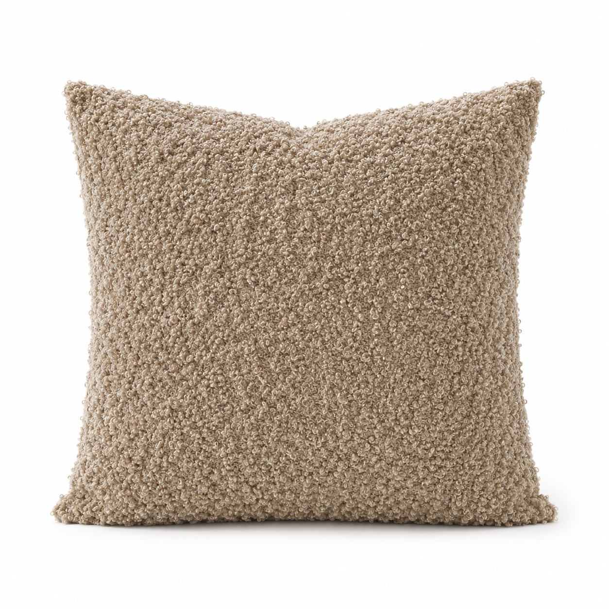 Fodera Cuscino Premium Bouclé – Beige Tortora