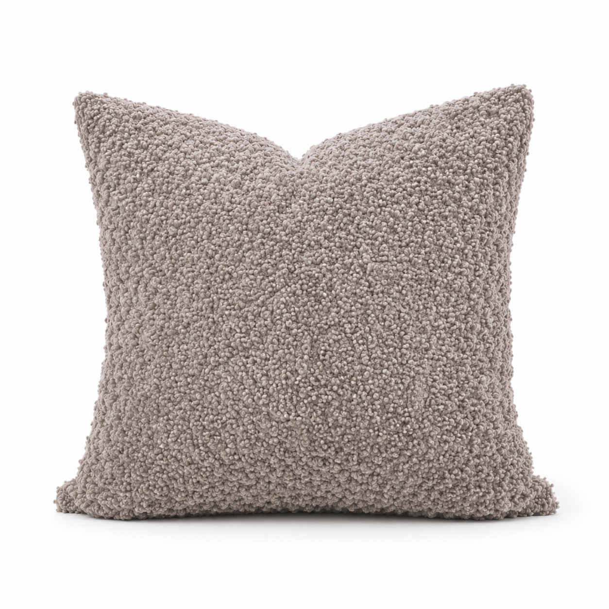 Fodera Cuscino Premium Bouclé – Tortora Chiaro
