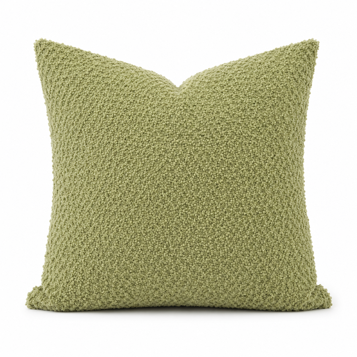 Fodera Cuscino Premium Bouclé – Verde Pistacchio