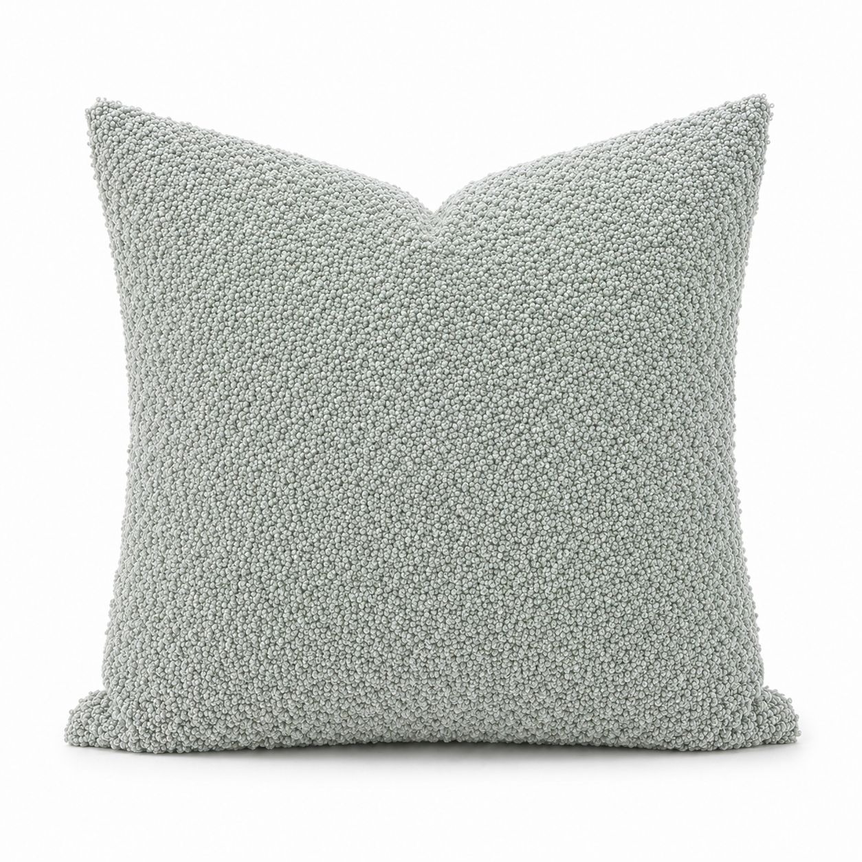 Fodera Cuscino Premium Bouclé – Verde Salvia